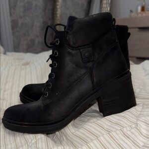 Crown Vintage Black Lace Up Boots